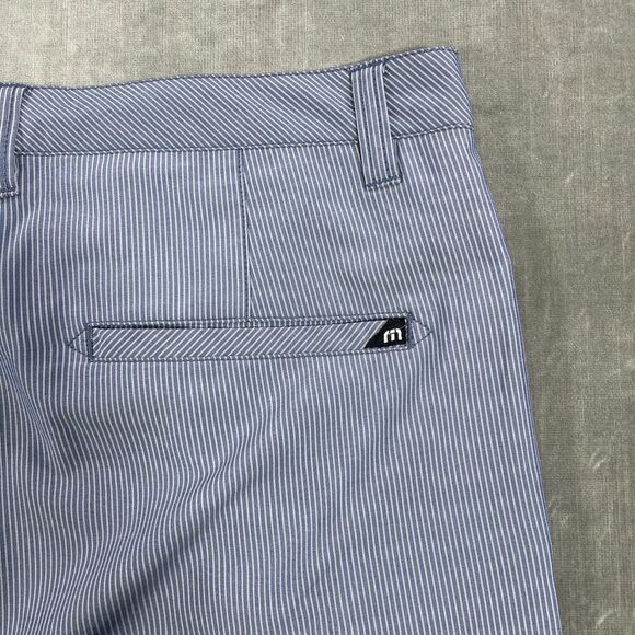 Travis‎ Mathew Mens 34 Blue Stripe Lightweight Golf Shorts - Picture 6 of 7